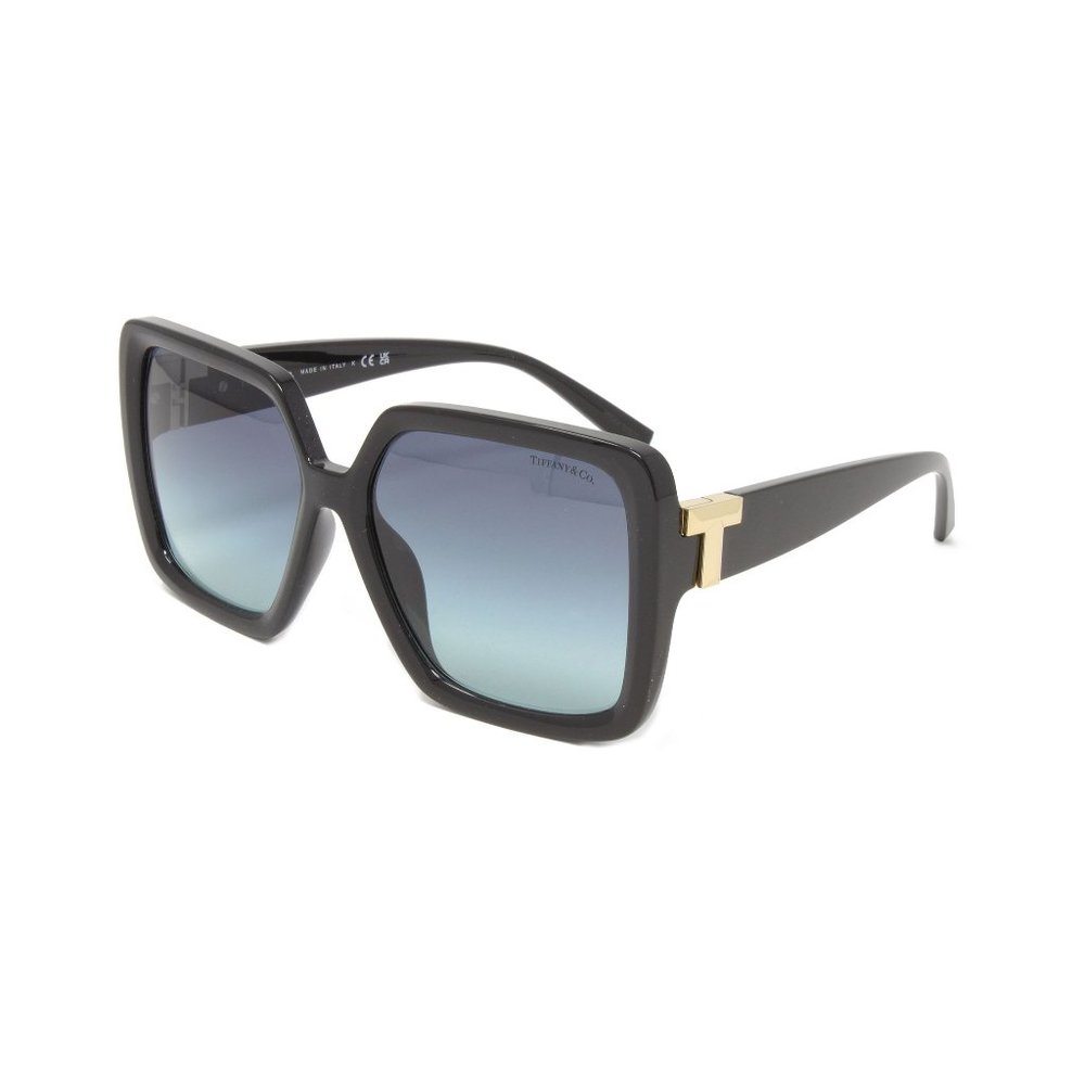 Tiffany Sunglasses Square Asian Fit TF4206U 80019S Black 58mm New 100% Authentic